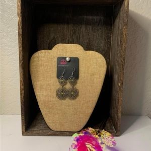 Flowers yellow gems Earrings